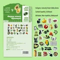 Green Valley stickers set featuring 30 waterproof vinyl animal and food decals - XCC012 Green Valley - 30 Sheets/Pack