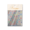 Autocollants 5D pour ongles avec fleurs colorées arc-en-ciel et texte Childhood mignon - Style Floral Creux Coloré (to1985)