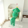 Polpo di peluche verde a forma di albero di Natale con stella e decorazioni - 40cm (0.2kg)