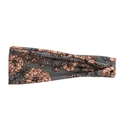 Bandeau de yoga gris pour femme avec imprimé floral rose et détail torsadé chic - Rose Gris Rose