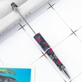Retractable metal scratcher with black handle featuring rose and skull patterns - Red Rose and Colorful Skull (40)