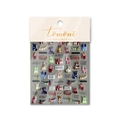 Retro Japanese dog and cat nail art stickers with vintage lettering MS-279 for manicure - Retro Pet Illustration Style (MS279)