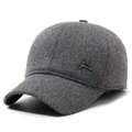 Warme Winter-Baseballkappe für Herren mit Fleecefutter und winddichtem Ohrenschutz - Verstellbar / Grau