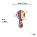 Toppa ricamata a fumetto mongolfiera fai-da-te termoadesiva per vestiti 8cm x 6cm - Mongolfiera GZ-0434