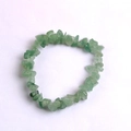Handmade natural light green aventurine stone chips elastic bracelet for women - Green Aventurine