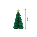 29cm green honeycomb paper Christmas tree decor with gold glitter star topper - Triangle Christmas Tree / 29CM / Green