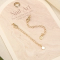 18k gold plated extension chain with lobster clasp and round tag on marble card - No.1 Gold Plated Round Plate