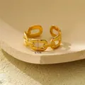 Dettagli dell'anello a catena placcato oro 18K con altezza 0,7cm e peso di 1,9g - Stile a Maglie di Catena Oro