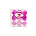 Three-piece set of magenta and gold glitter candy-shaped Christmas tree ornaments in box - 11CM Candy 3pcs Set / Rose Red