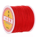Spool of red No. 72 jade thread for jewelry weaving and DIY necklace cord materials - Red