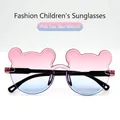 Occhiali da sole per bambini a forma di orso senza montatura con lenti sfumate rosa e blu - Sfumatura Rosa Blu