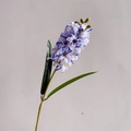 Artificial 3D hyacinth flower stem in blue-purple and white gradient for home decor - Blue