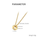Dettagli della collana in acciaio inossidabile placcato oro 18K con ciondolo di cristallo - Oro (KN286217-K)