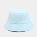 Minimalist light blue bucket hat in solid cotton canvas for sun protection - M (56-58cm) / Light Blue