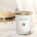 Car fragrance diffuser in frosted white glass 100ml with gold lid Shangri-La scent - Shangri-La / 190g