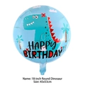 18 inch round light blue dinosaur foil balloon with Happy Birthday text for parties - 18 Inch Cute Dragon / 45*53cm