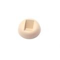 Base semisferica beige per espositore di gioielli con scanalatura rettangolare e finitura opaca - Base rotonda / Albicocca