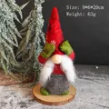Christmas faceless gnome plush doll in red hat with tree pattern, size 9x6x20cm - Flower Hat Gnome-Red Cap