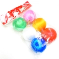 Christmas silk thread foam balls set in six colors with gold lanyards for festive decor - 4CM 6-Color (Set of 6)
