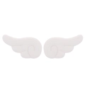 White plush fabric angel wings accessory for DIY clothing and hair decoration - White