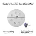 Silicone blueberry mold with 8 cavities for chocolate and DIY cake decoration - Blueberry Chocolate Cake Silicone Mold