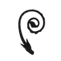 Gothic black dragon ear cuff with detailed scales and spiral design for women - Matte Black Dragon Style (A-1497# Right Ear)