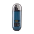 Portable blue electric nose hair trimmer with digital display and clear internal circuit - LCD Digital Display Version / Blue