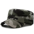 Berretto militare piatto mimetico classico jungle in verde oliva e grigio antracite - Stile Adulto (54-59cm) / Mimetico Boschivo