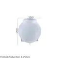Spherical resin silicone mold for 5.5cm DIY eggs and night lights with dimensions - Sphere-55mm