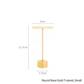 Kleiner goldener T-Schmuckständer für Ohrringe, 11,5 cm Höhe mit rundem Sockel - Gold Klein Runder Sockel (T-Form)