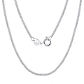 Italian crafted S925 sterling silver Chopin chain necklace with classic spring clasp - 1.6MM Wheat Chain / 51cm-60cm (Inclusive)