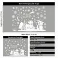 White Christmas window static stickers with snowman, reindeer and Merry Christmas text - Style wmsd-43 (45*60cm)