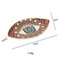 Ceramic evil eye jewelry tray with mandala patterns, measuring 15cm x 9cm, weight 110g - Style F
