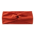 Cinta elástica para yoga rojo óxido con diseño de nudo y tejido de punto para deporte - Rojo Anaranjado