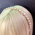Elegante diadema de corona con cristales y perlas para novias y ocasiones formales - Diadema Trenzada de Perlas y Cuentas