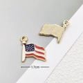 Detailed view of USA flag pendant with drip oil finish and 1.7cm width measurement - 2815 USA Banner