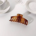 Elegant amber tortoise shell claw clip for women with minimalist aesthetic design - Amber Small Claw Clip(FJ238)