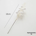 Künstliche weiße Glitzerbeeren für Weihnachtsdeko, 18 cm hoch und 5 g schwer - Weiß