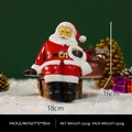 Figurine du Père Noël en résine rouge et blanche, décoration de Noël assise - Père Noël Assis B