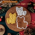 Christmas sweater dog cookie cutter and stamper tool set for festive baking, 5.2x6.5cm - Sweater Dog / 5.2x6.5x1.5cm