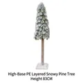 Tall PE layered artificial snow pine tree with white base for Christmas decor, 83cm height - Model H: Tall PE Layered Snow Cedar Large (83CM)