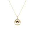 Close-up of 18K gold-plated Tree of Life pendant with colorful cubic zirconia stones - Life Tree Style 2