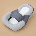 Cuscino neonato antiriflesso grigio con fascia addominale e rete traspirante morbida - Cuscino Inclinato Modal Grigio Versione Fissa Potenziata