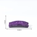 Miniature purple bridge figurine in resin with wood texture, size 6.8cm x 1.5cm - Purple Plank Small Bridge