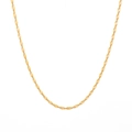 Minimalist gold-plated stainless steel necklace with twisted water wave chain design - 2.5mm Water Wave Chain