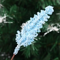 Künstliche blau-weiße Beerenstiele für Weihnachtsdeko und Floristik-Heimarrangements - Weizenähre 16cm / Blau