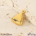 Polierter goldener Dreieck-Edelstahlanhänger für die Schmuckherstellung 14x12mm - Goldenes Dreieck (KLJ10019-Z)