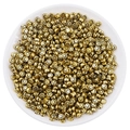 Golden acrylic beads with smile face pattern for DIY jewelry making and crafting - Antique Gold with Black Smiley Face