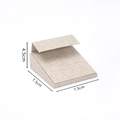 Schmuckständer aus Leinen für Halsketten und Ringe 7,5x7,5x4,5cm in Beigeton - Schräger Ohrringständer Aus Leinen