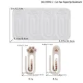 Silicone mold for DIY cat paw paperclips with detailed size dimensions and resin samples - D5992-2-Cat Claw Paper Clip Bookmark Silicone Mold